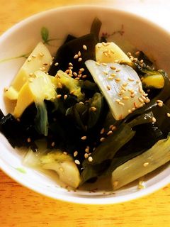 白菜、たけのこ、わかめのおすまし風煮-レシピのメイン写真