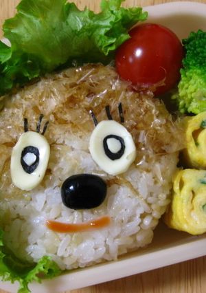ゴールドモンチッチキャラ弁-レシピのメイン写真