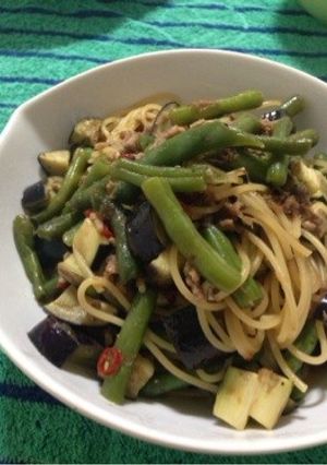 インゲンとなすの夏野菜パスタ-レシピのメイン写真