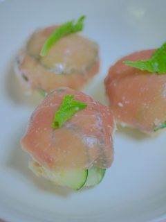ノンオイル☆生ハム&おからの手毬寿司-レシピのメイン写真