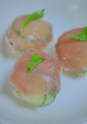 ノンオイル☆生ハム&おからの手毬寿司-レシピのメイン写真