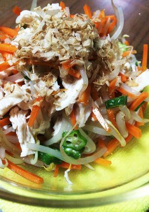 鶏胸肉と彩り野菜の和え物-レシピのメイン写真