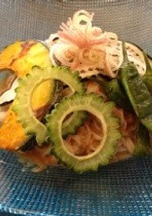 15分でできて簡単！夏野菜のごま酢素麺-レシピのメイン写真