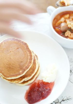 簡単混ぜるだけ☆ヨーグルトｄｅパンケーキ-レシピのメイン写真