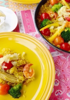 塩レモンでさっぱり☆欲張りカレーパエリア-レシピのメイン写真