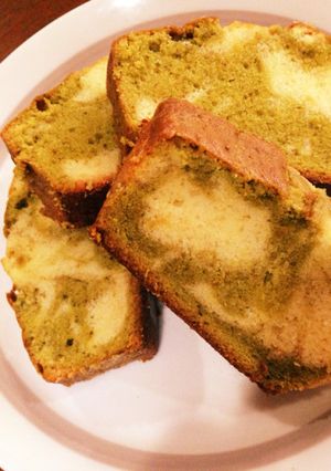天ぷら粉でwお茶マーブルケーキ-レシピのメイン写真