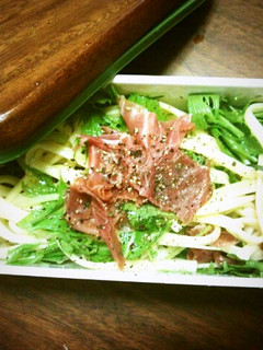 夏の大人弁当に♪生ハムと水菜の冷製パスタ-レシピのメイン写真