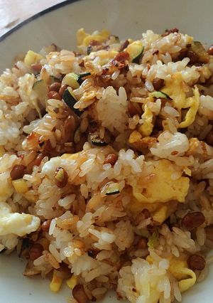 ズッキーニネギ卵入り納豆チャーハン-レシピのメイン写真