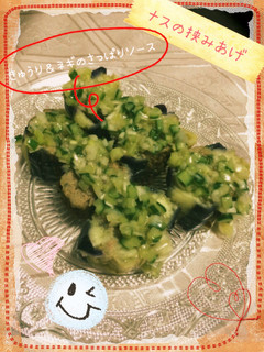茄子の挟み揚げ胡瓜ダレがけ-レシピのメイン写真