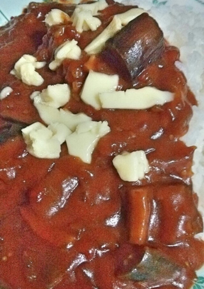ﾅｽとﾄﾏﾄのﾁｰｽﾞｶﾚｰ-レシピのメイン写真