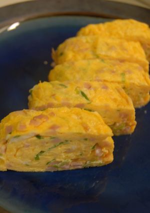ハムとねぎの卵焼き-レシピのメイン写真
