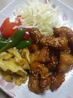 黒酢の酢豚と温野菜-レシピのメイン写真