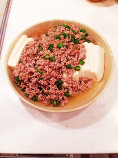 節約♪簡単 ひき肉のっけ豆腐-レシピのメイン写真