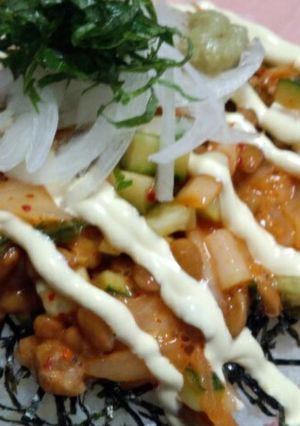 サラダな納豆キムチ丼-レシピのメイン写真