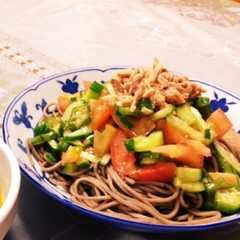 夏野菜のサラダそば-レシピのメイン写真