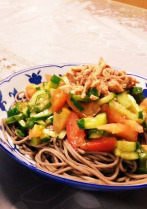 夏野菜のサラダそば-レシピのメイン写真