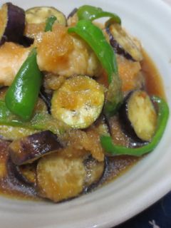 鶏むね肉と茄子のみぞれ煮♪-レシピのメイン写真