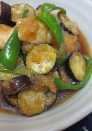 鶏むね肉と茄子のみぞれ煮♪-レシピのメイン写真