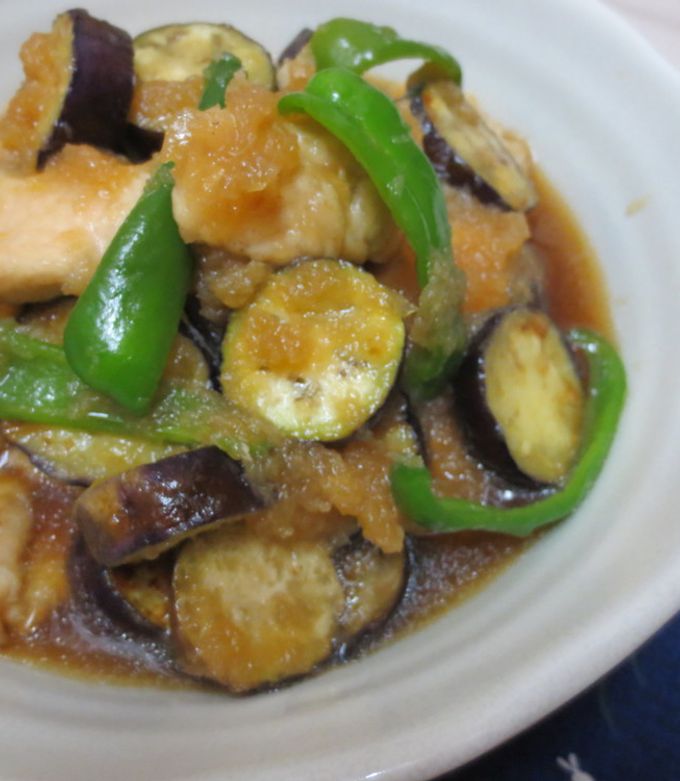 鶏むね肉と茄子のみぞれ煮♪-レシピのメイン写真