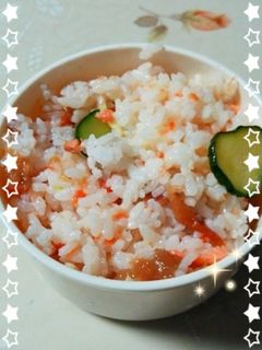 サッパリ混ぜご飯♪鮭と生姜キュウリのご飯-レシピのメイン写真