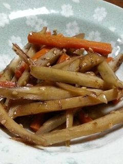煮豚の煮汁を使ったこくありきんぴらごぼう-レシピのメイン写真