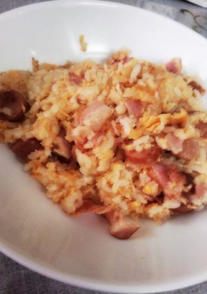 ベーコンとウインナーのチャーハン-レシピのメイン写真