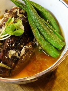 時短★麺つゆかけてナスとオクラの焼き浸し-レシピのメイン写真
