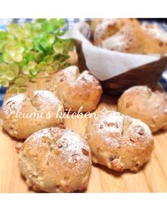 とことんヘルシー追求♡全粒粉くるみパン♡-レシピのメイン写真