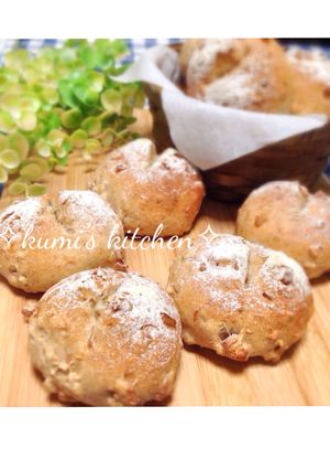 とことんヘルシー追求♡全粒粉くるみパン♡-レシピのメイン写真