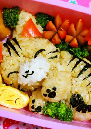 眠り猫ちゃん弁当♪-レシピのメイン写真