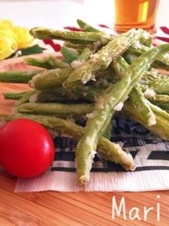 夏だ✨ビールだ✨最高✨インゲンの唐揚げ-レシピのメイン写真