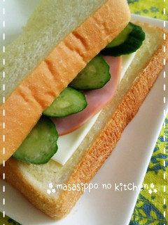 サクサク胡瓜とハムチーズのサンドイッチ-レシピのメイン写真