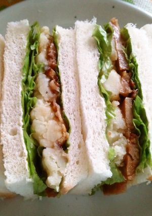 照り焼きチキンとポテトのサンドイッチ-レシピのメイン写真