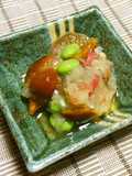 なめこ・枝豆とミョウガのみぞれ酢あえ♪