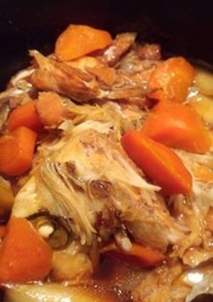 鯛あら煮：すき焼き割り下+生姜-レシピのメイン写真