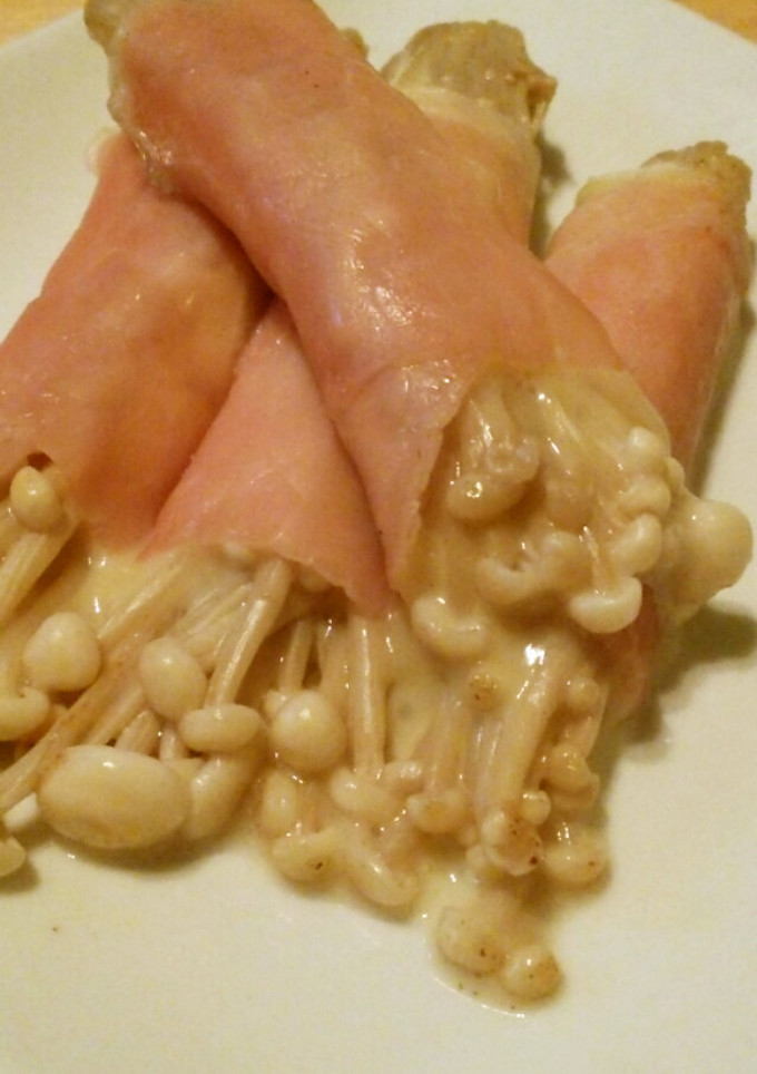 エノキの生ハムチーズ巻焼き-レシピのメイン写真