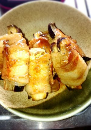 なすびの豚ばら肉巻き-レシピのメイン写真