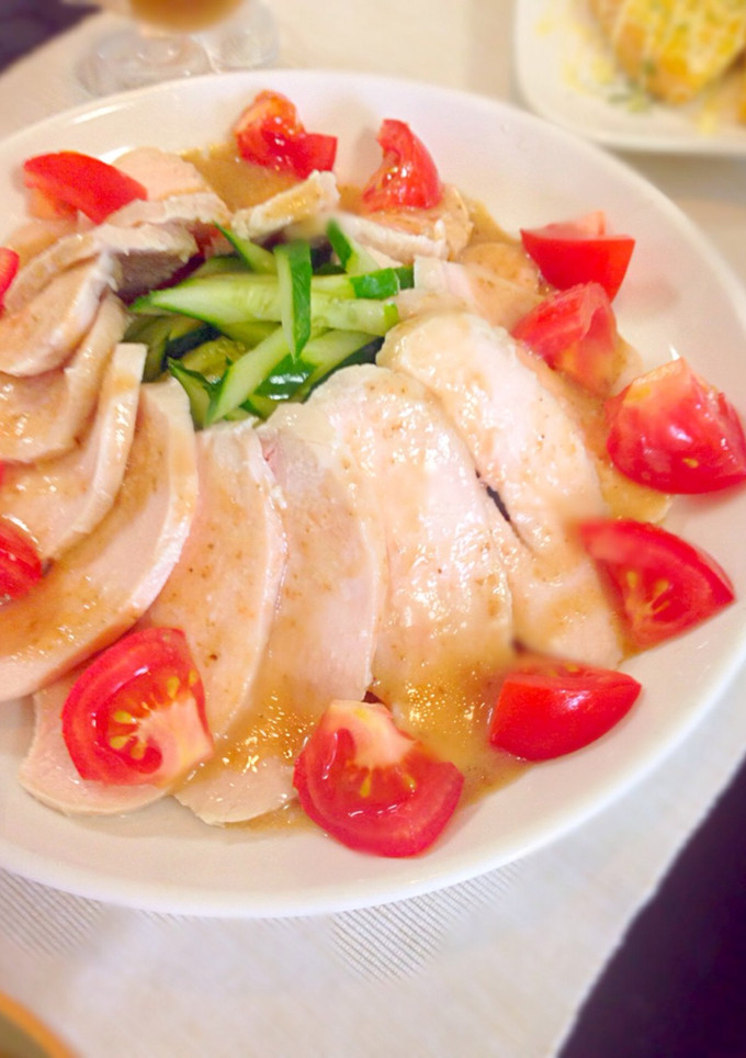 炊飯器で☆簡単蒸し鶏のごまポン-レシピのメイン写真