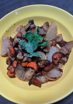 大根にんじん牛ホルモン腸炒め しそのせ-レシピのメイン写真