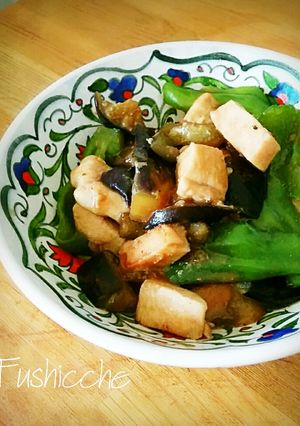 鶏肉とピーマン茄子の甘味噌炒め-レシピのメイン写真