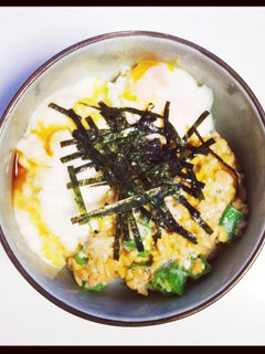 簡単ネバネバ丼(ポーチドエッグ入り)-レシピのメイン写真