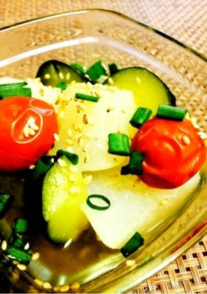 【20分】夏の冷やし鉢☆野菜生姜だし煮-レシピのメイン写真