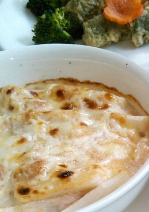 長芋とモッツアレラの明太子味豆乳グラタン-レシピのメイン写真