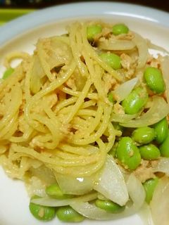 鮭フレークと枝豆のマヨパスタ-レシピのメイン写真