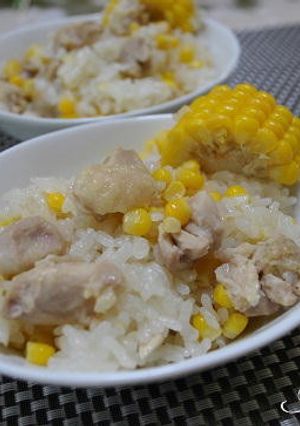 炊飯器にお任せ鶏肉入りとうもろこしご飯-レシピのメイン写真