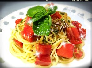 トマトとバジルの冷製パスタ♡ドレッシング-レシピのメイン写真