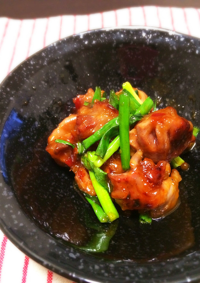 砂肝と小葱の豆板醤炒め-レシピのメイン写真