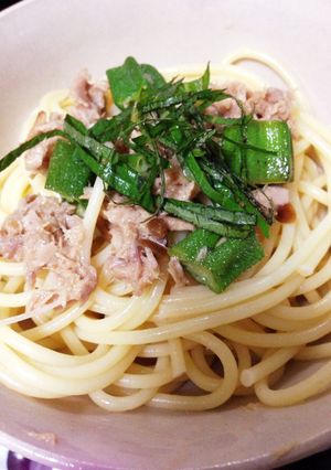 ツナとオクラの冷製パスタ-レシピのメイン写真