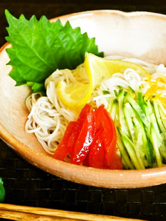 塩レモン塩ぽん酢で食べる冷やしそうめん-レシピのメイン写真