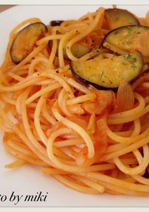 ナスと玉ねぎのナポリタン-レシピのメイン写真